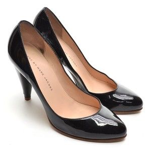 Marc by Marc Jacobs Black Patent Almond Toe Pumps 37
